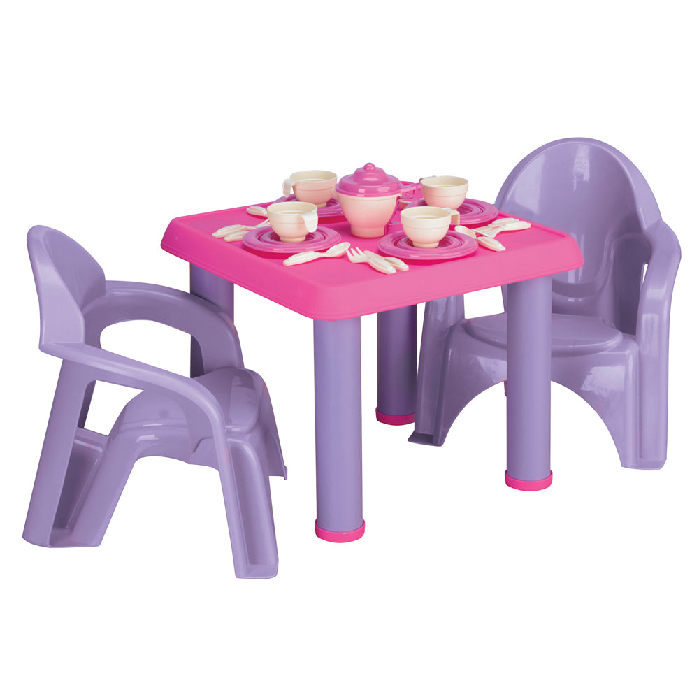 Coffee Table with Chairs and Tea Set - American Plastic