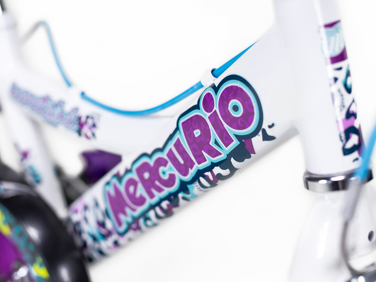 Mercurio Sweet Girl r16 Bicycle White, Black and Pink