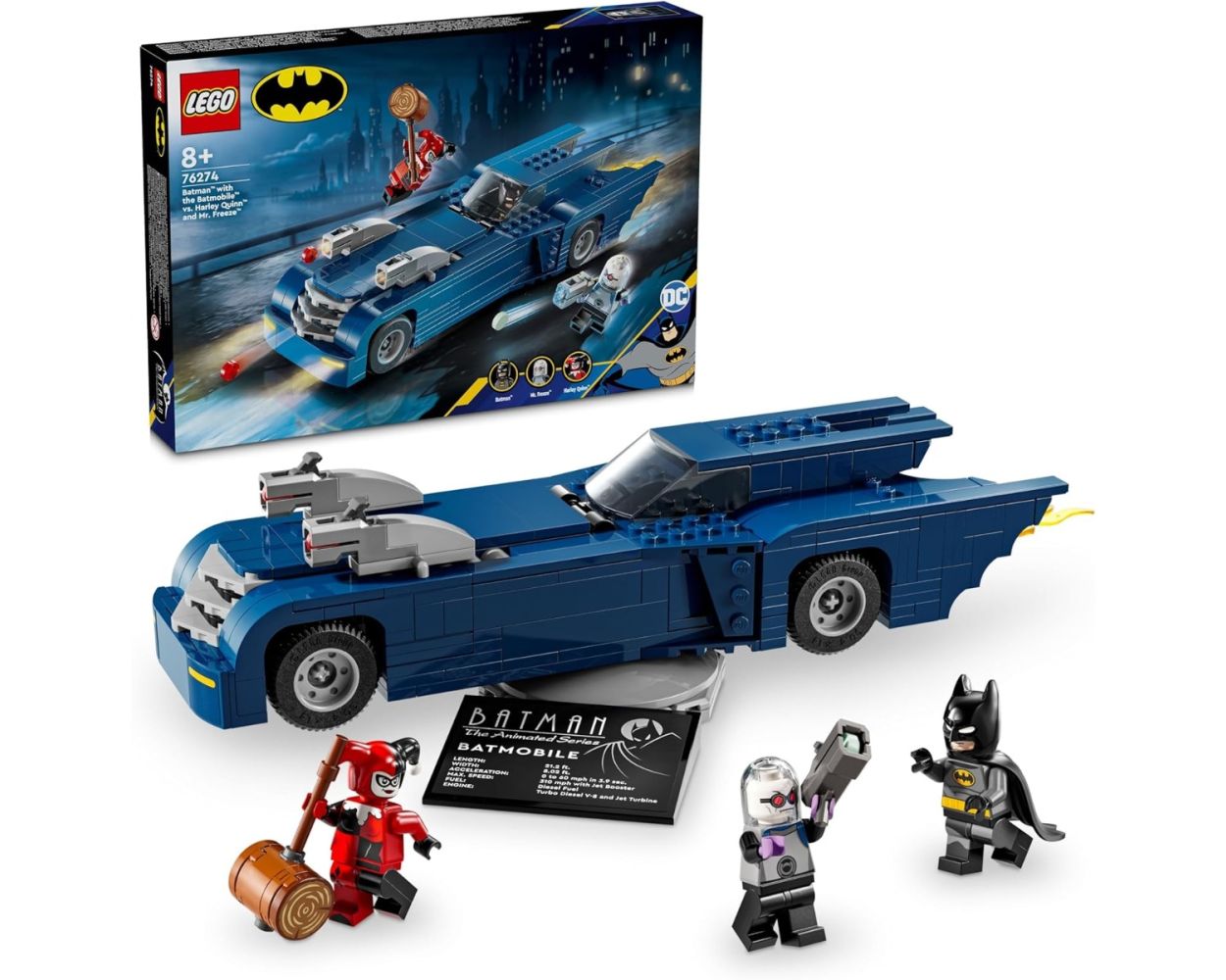 LEGO DC Batman Batman con Batmovil vs. Harley Quinn y Mr. Freeze 76274 JulioCepeda