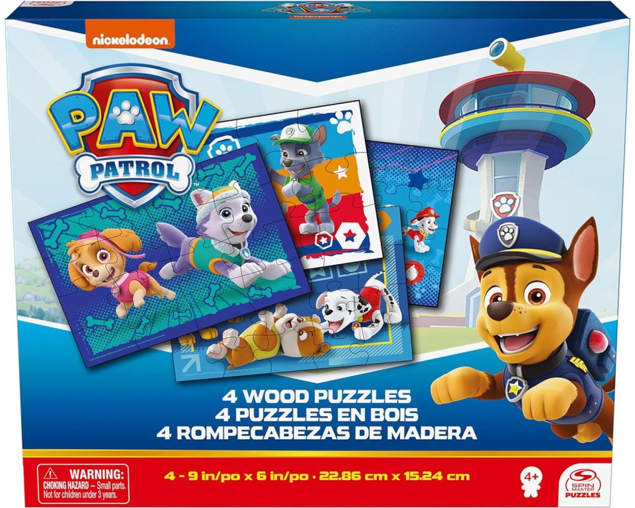 Paw Patrol Paquete de 4 Rompecabezas de Madera JulioCepeda