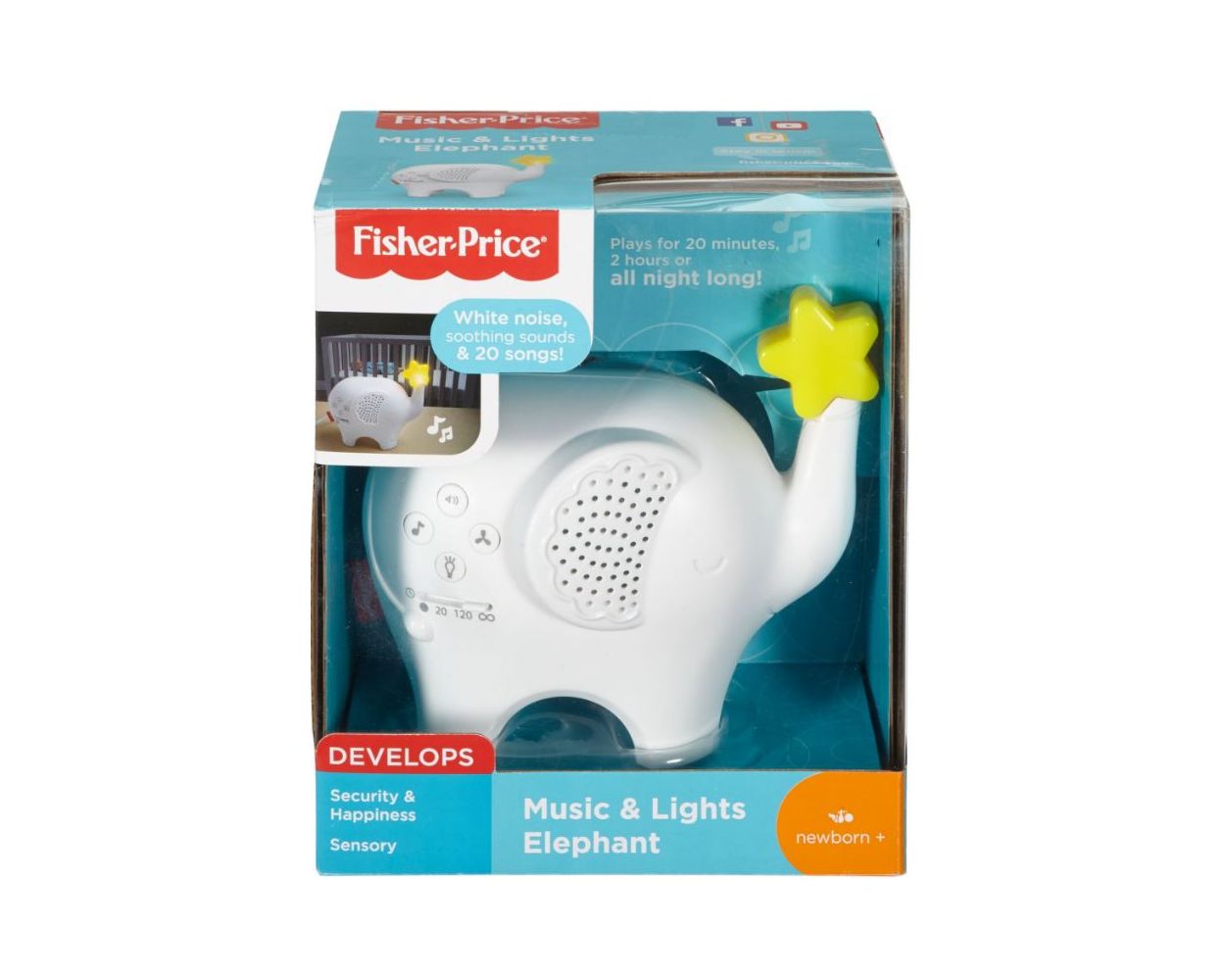 Fisher price white noise sales elephant